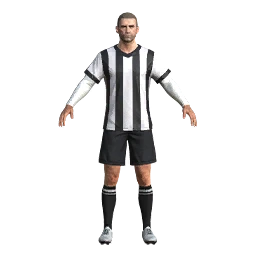 Football Stripes - Black & White