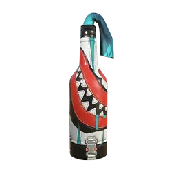 Fluorescent Jester Molotov Cocktail