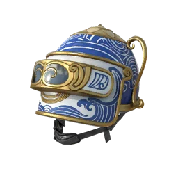 Gold Porcelain Helmet
