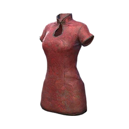Phantom Short Mandarin Dress (Red)