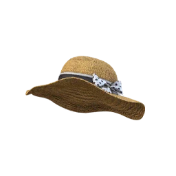 Ribbon Straw Hat (Black)