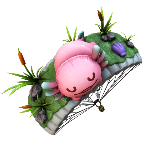 Pinky Axolotl Parachute