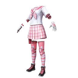 Schoolgirl in Pink Outfit