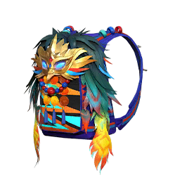 Gold Feather Mask Backpack